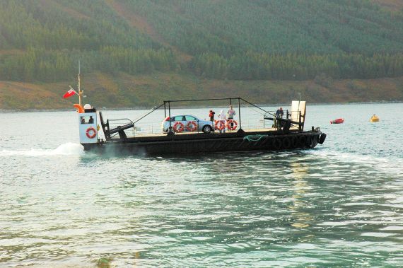 The Glenelg Ferry is the last manually operated turntable vehicle ferry in Scotland and has become very popular with visitors since the opening of the Skye Bridge as it provides a more traditional method of crossing the sea to Skye.